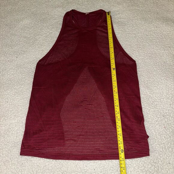 Lululemon Womens Miles Ahead Tank Top Ruby Wine Color No Size EUC - Picture 8 of 9